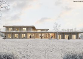Van Miltenburg realiseert nieuwbouw van schoolgebouw met grote raampartijen in winterse omgeving Maassluis
