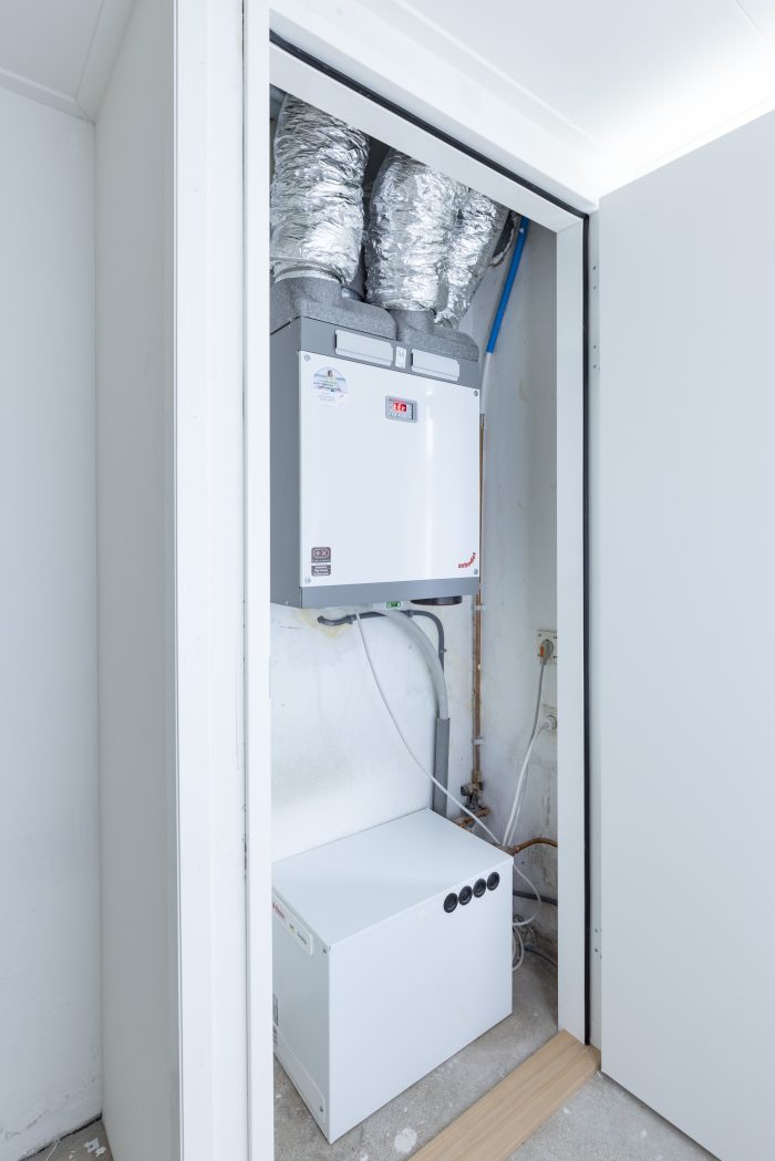 Foto van de vernieuwde meterkast in een woning aan de Margrietlaan in Helmond na het groot onderhoud.