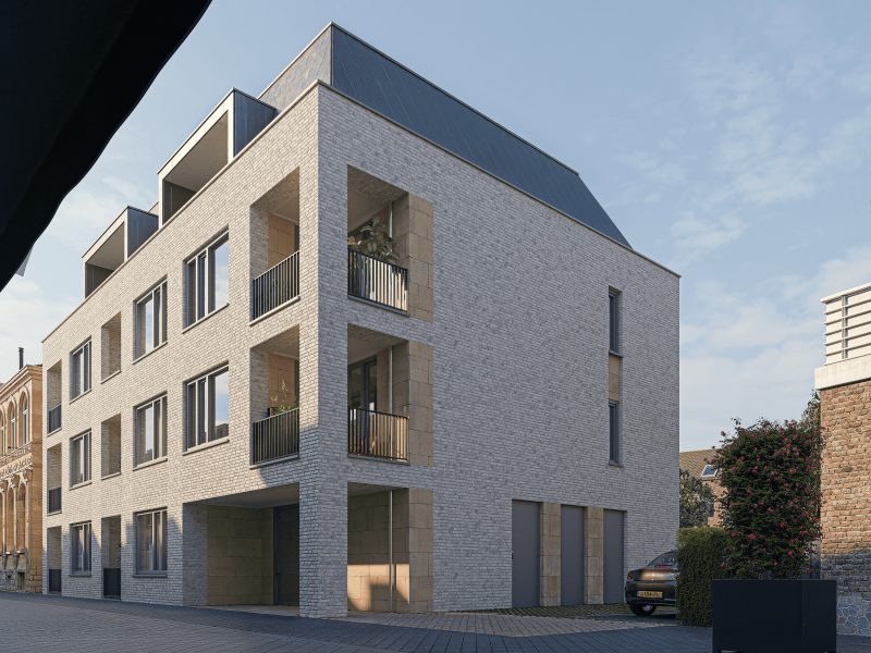 zijaanzicht van de Residentie Guasco in Valkenburg